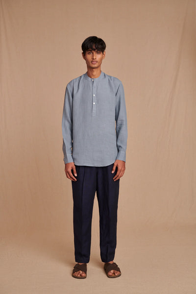 Sky Linen Men's Shirt Kurta