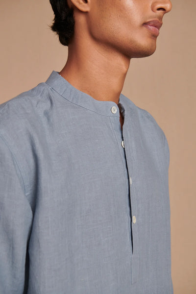 Sky Linen Men's Shirt Kurta