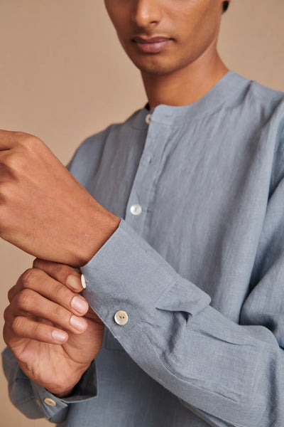 Sky Linen Men's Shirt Kurta
