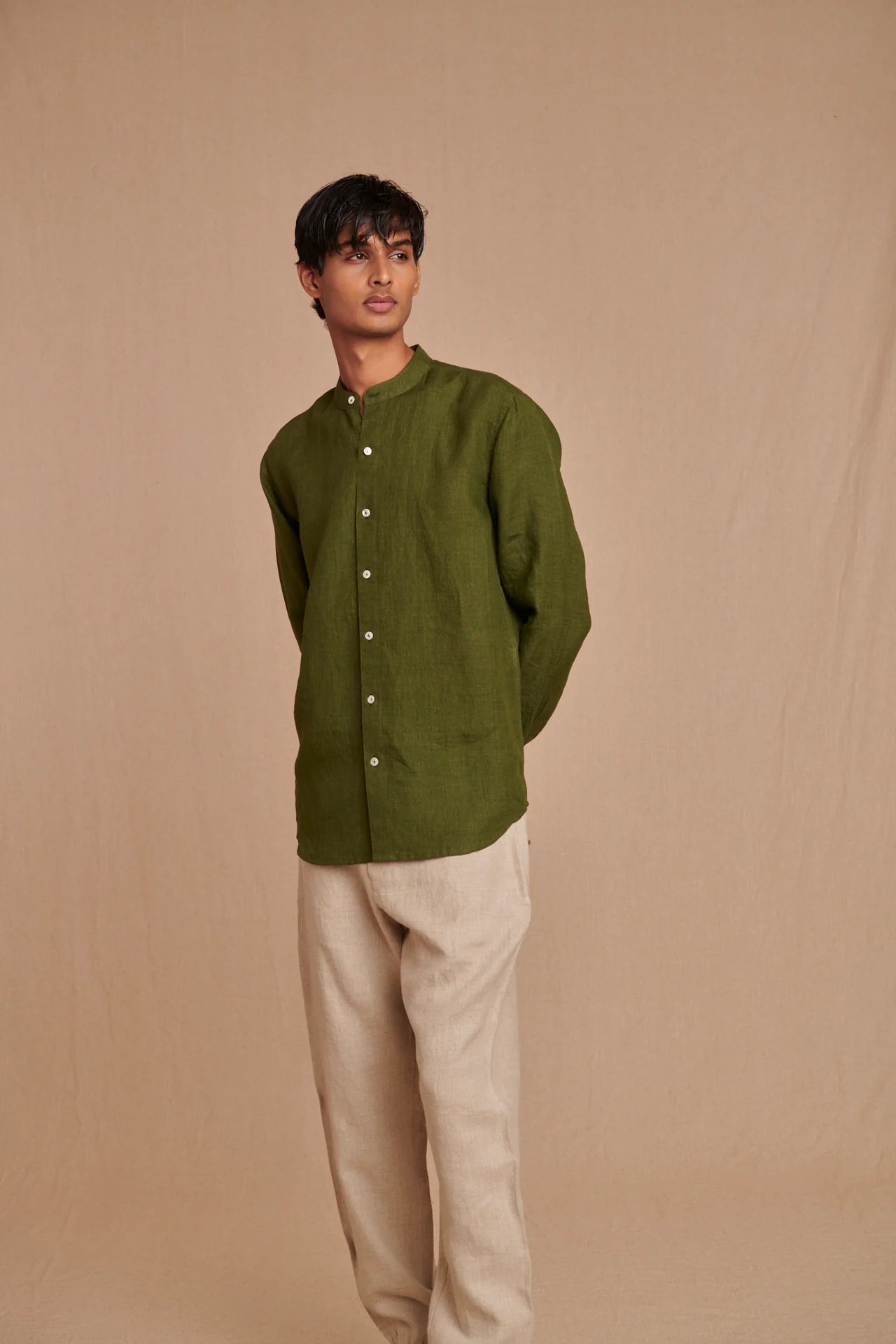 Undyed Linen Men's Jogger Pants