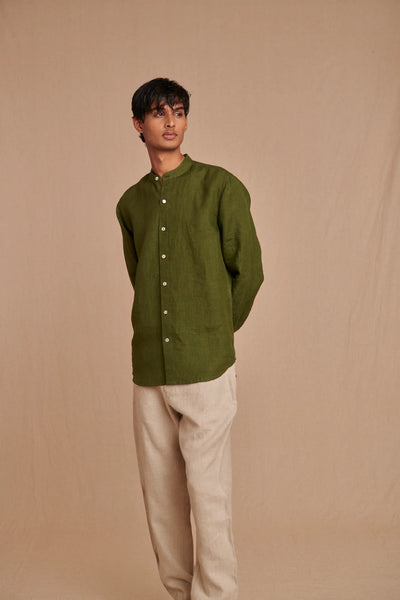 Undyed Linen Men's Jogger Pants