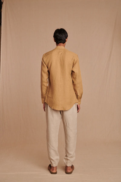 Undyed Linen Men's Jogger Pants
