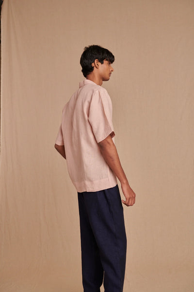 Blush Linen Men's Popover Shirt
