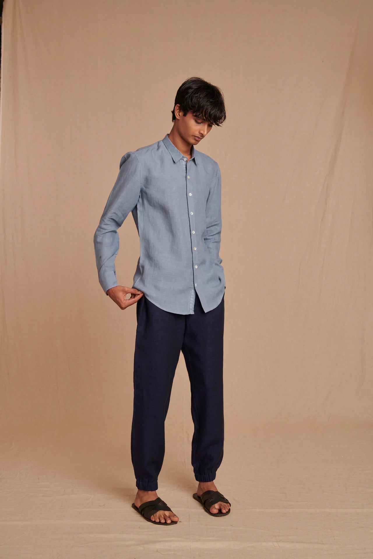 Neel Linen Denim Men's Jogger Pants