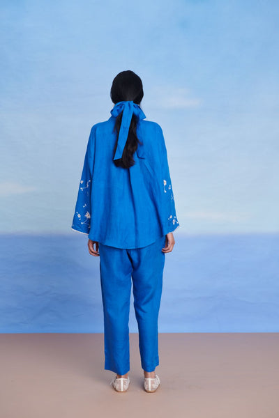 Santorini Linen Pleated Pants