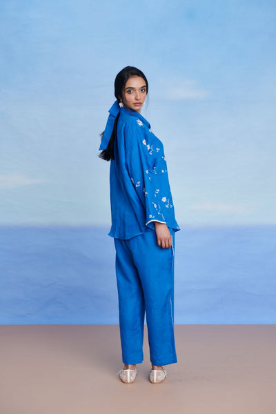 Santorini Linen Pleated Pants