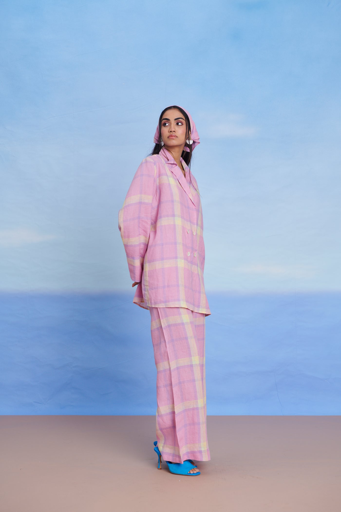 Cassata Linen Bell Bottom Pants