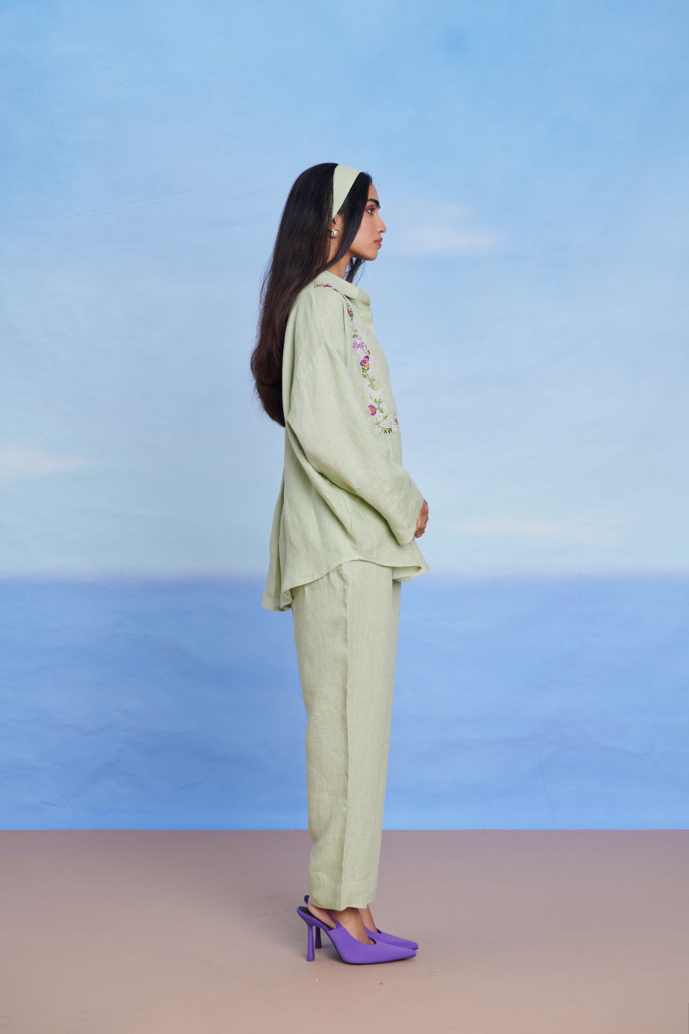 Pista Linen Oversized Flared Shirt