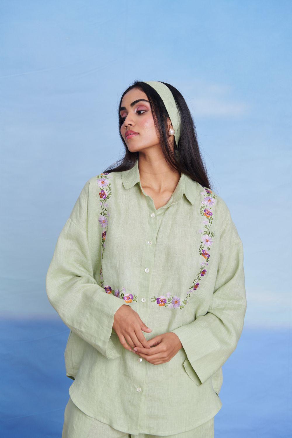 Pista Linen Oversized Flared Shirt