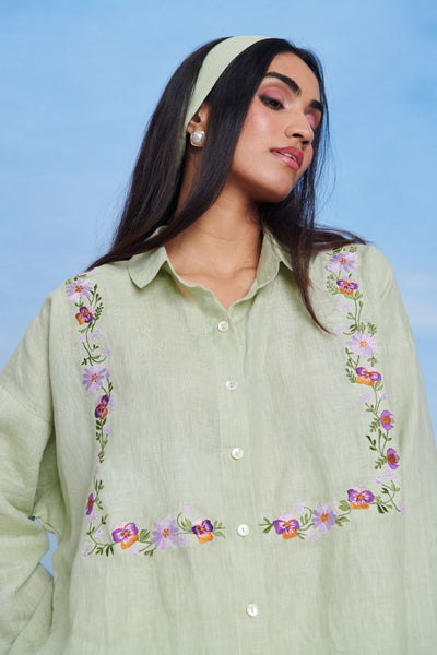 Pista Linen Oversized Flared Shirt
