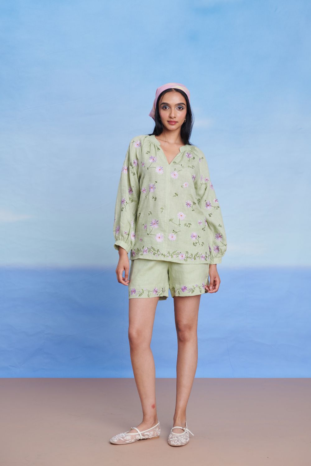 Pista Linen Billow Top