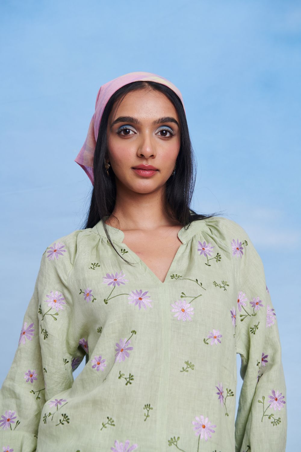Pista Linen Billow Top