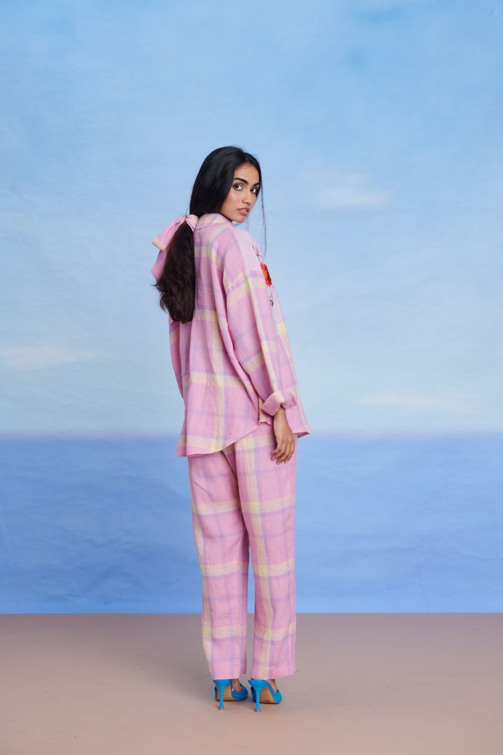 Cassata Linen Oversized Flared Shirt