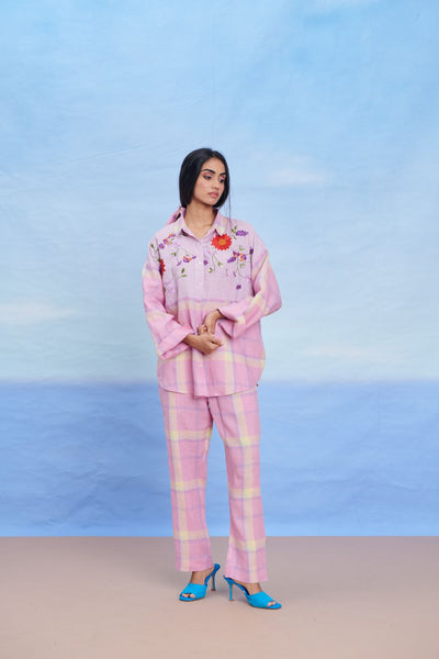 Cassata Linen Oversized Flared Shirt