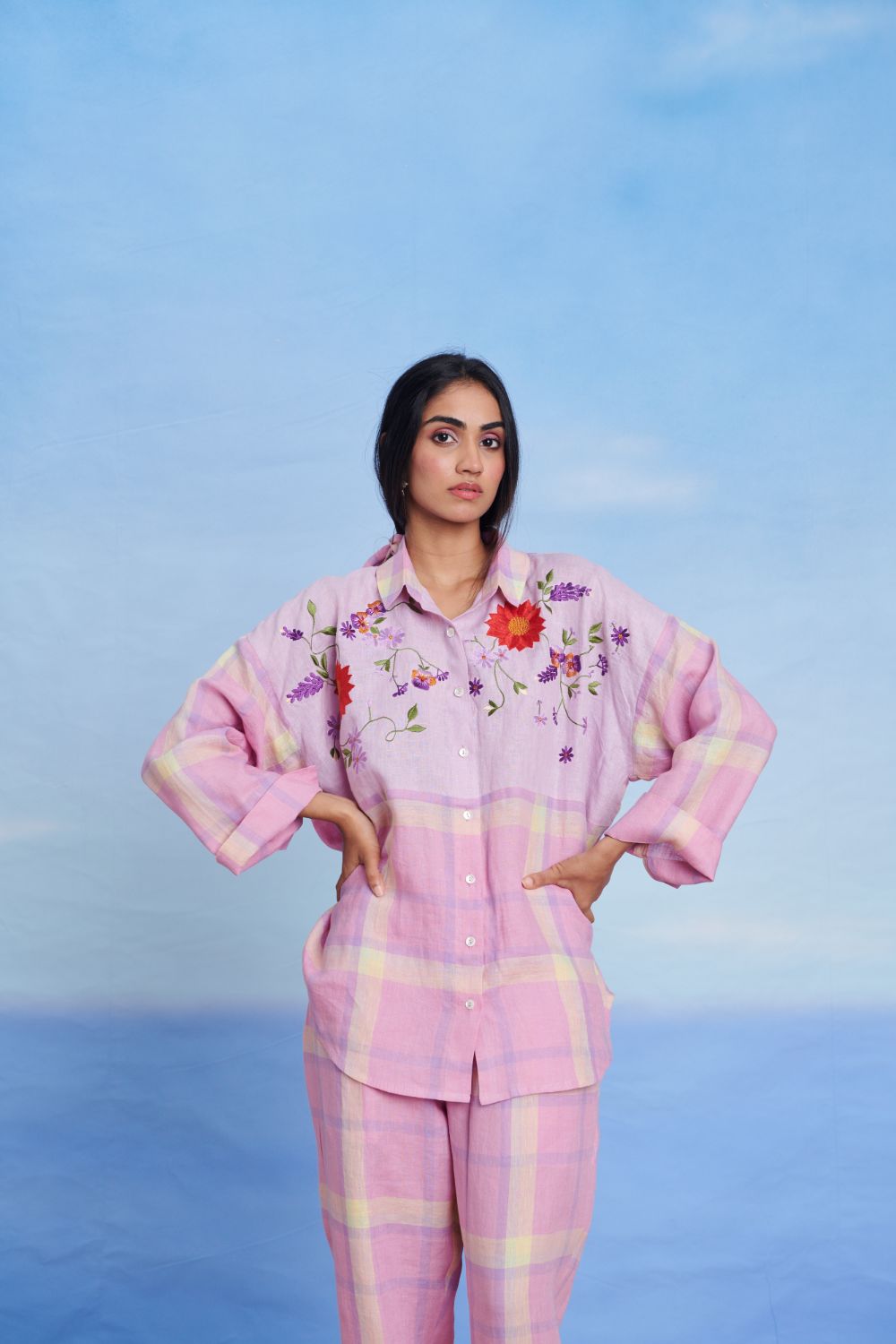 Cassata Linen Oversized Flared Shirt