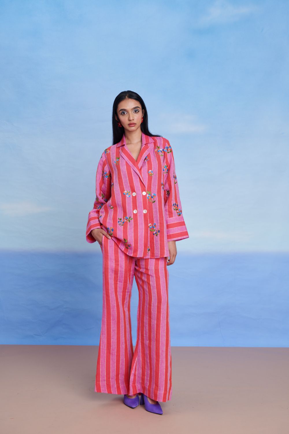 Amalfi Linen Bell Bottom Pants