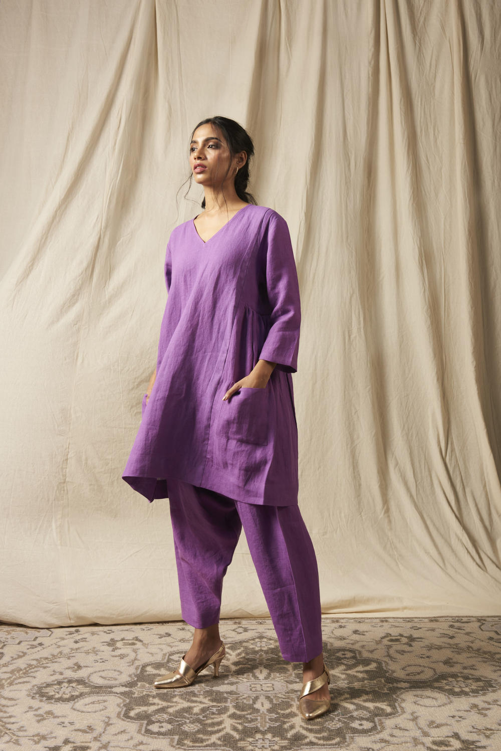 Jambu Linen Women's Kurta Set