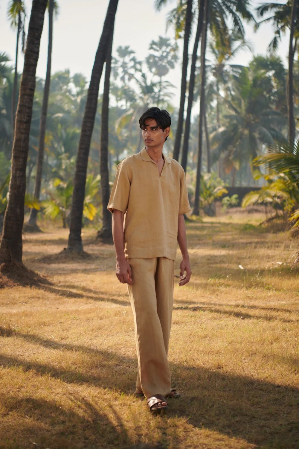 Husk Linen Men's Popover Shirt