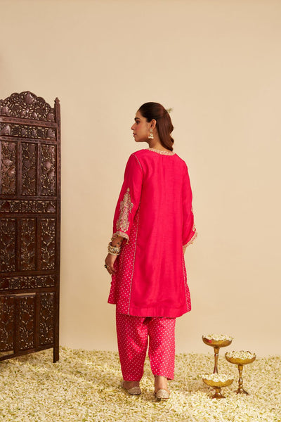 Jeriah - Short Chauga With Salwar-Hotpink