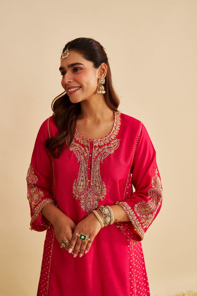 Jeriah - Short Chauga With Salwar-Hotpink