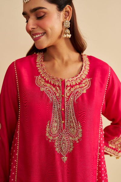 Jeriah - Short Chauga With Salwar-Hotpink