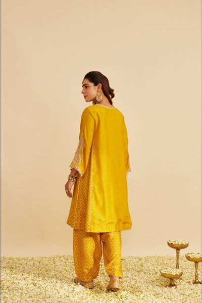 Jeriah - Short Chauga With Salwar-Mustard