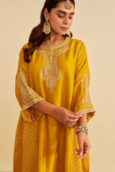 Jeriah - Short Chauga With Salwar-Mustard