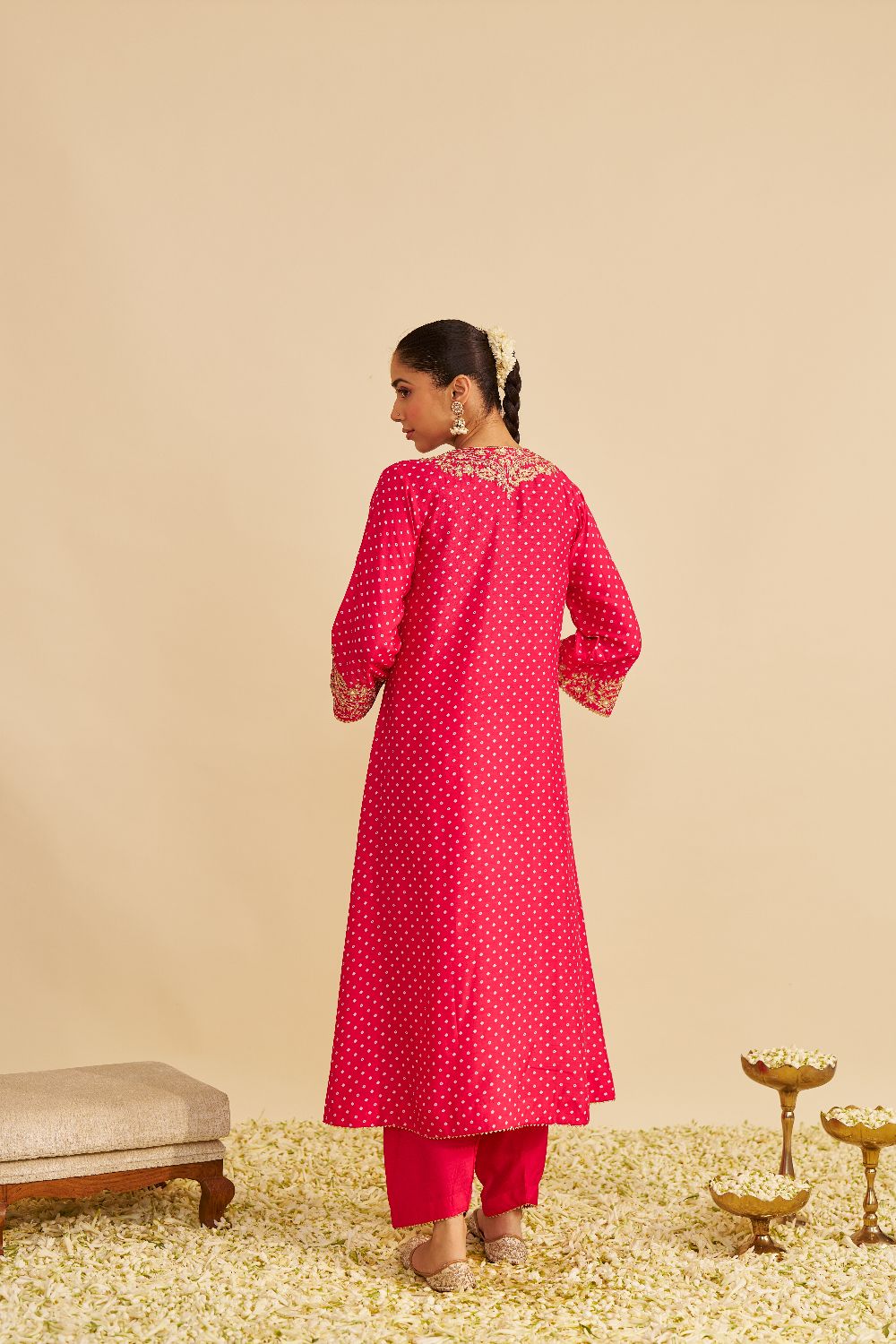 Shezia - Long Chauga With Salwar-Hotpink