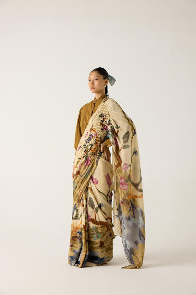 SMOCKED SAREE-SAFARI