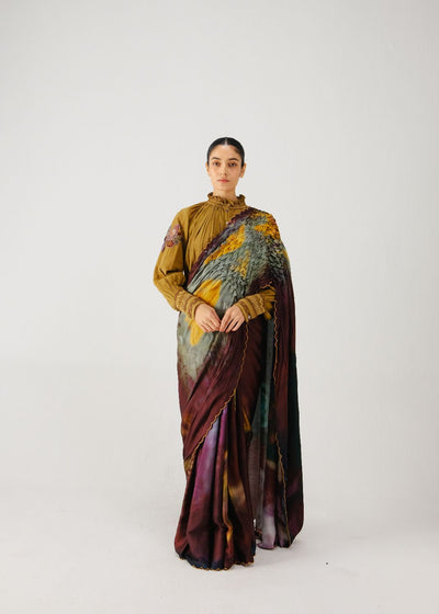 Smocked saree-X-ray