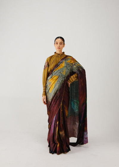 Smocked saree-X-ray