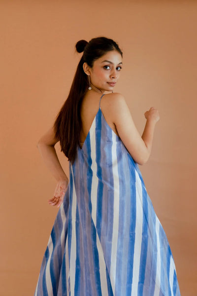Strokes in Blue Dress