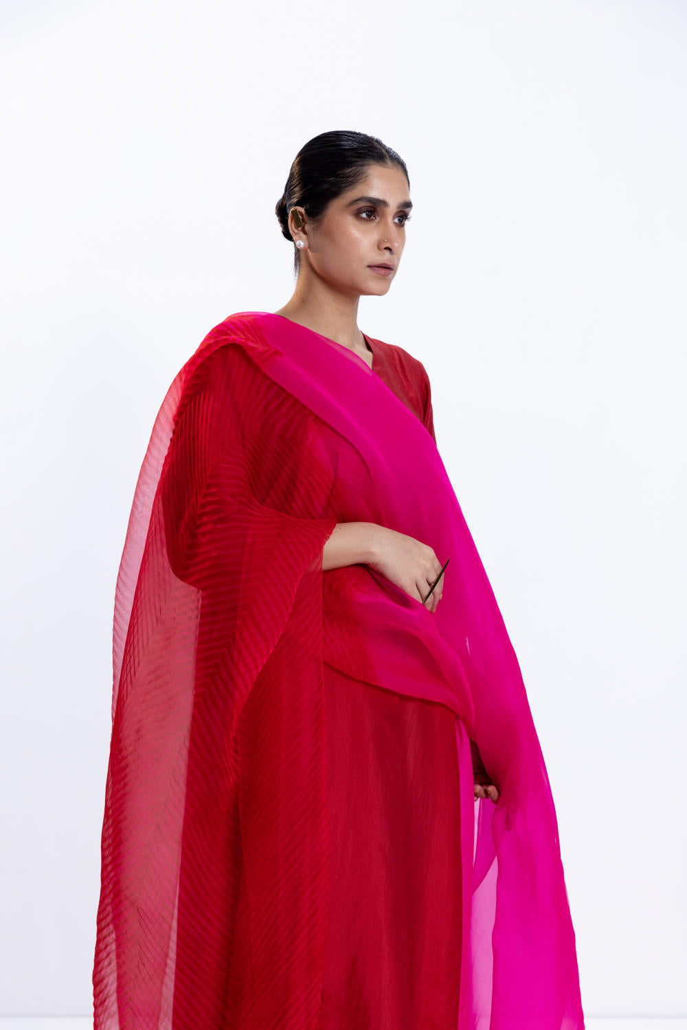 THE SEA DUPATTA - RED/RANI