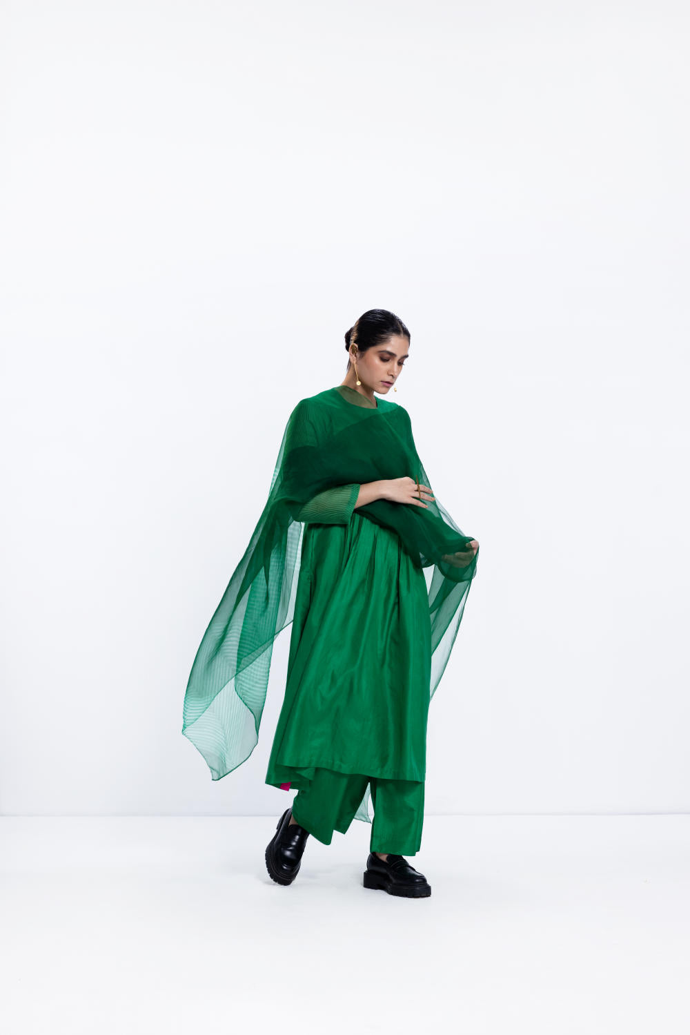 THE SHORE DUPATTA - EMERALD