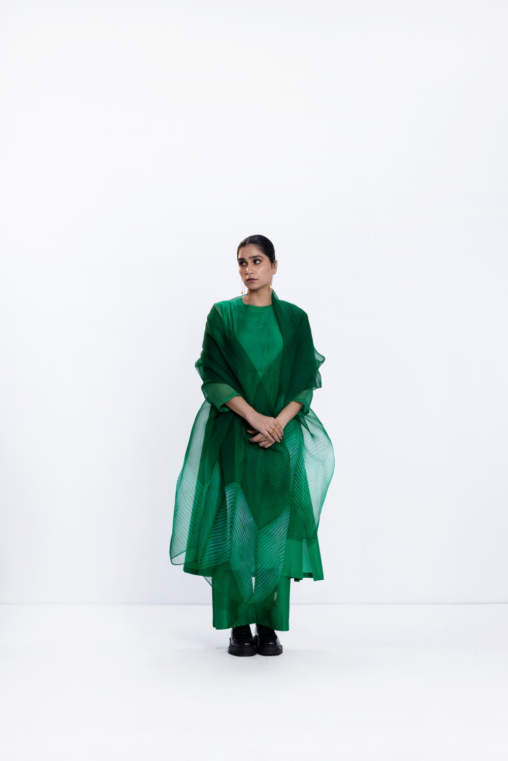 THE SHORE DUPATTA - EMERALD