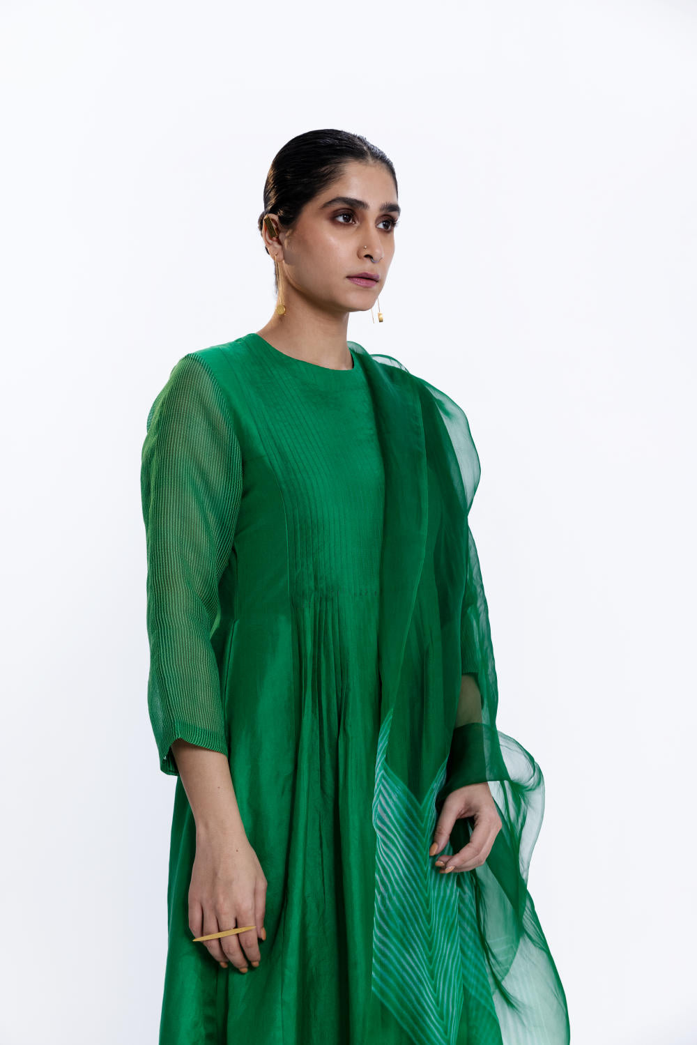 THE SHORE DUPATTA - EMERALD