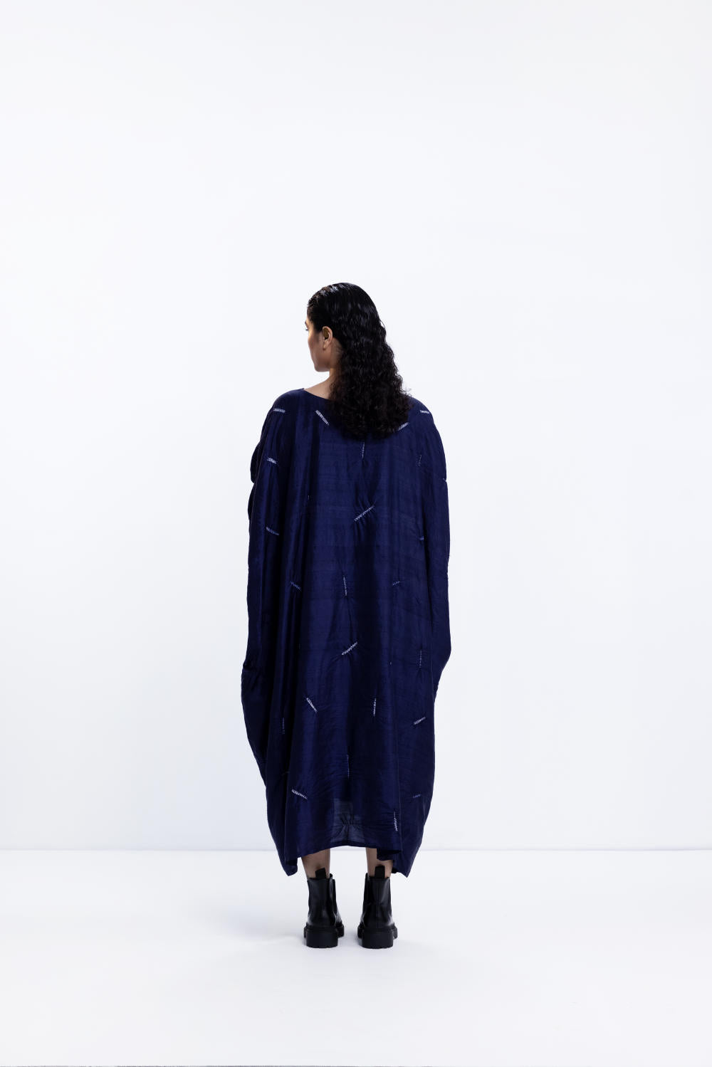 SEA SHELL KAFTAN - NAVY