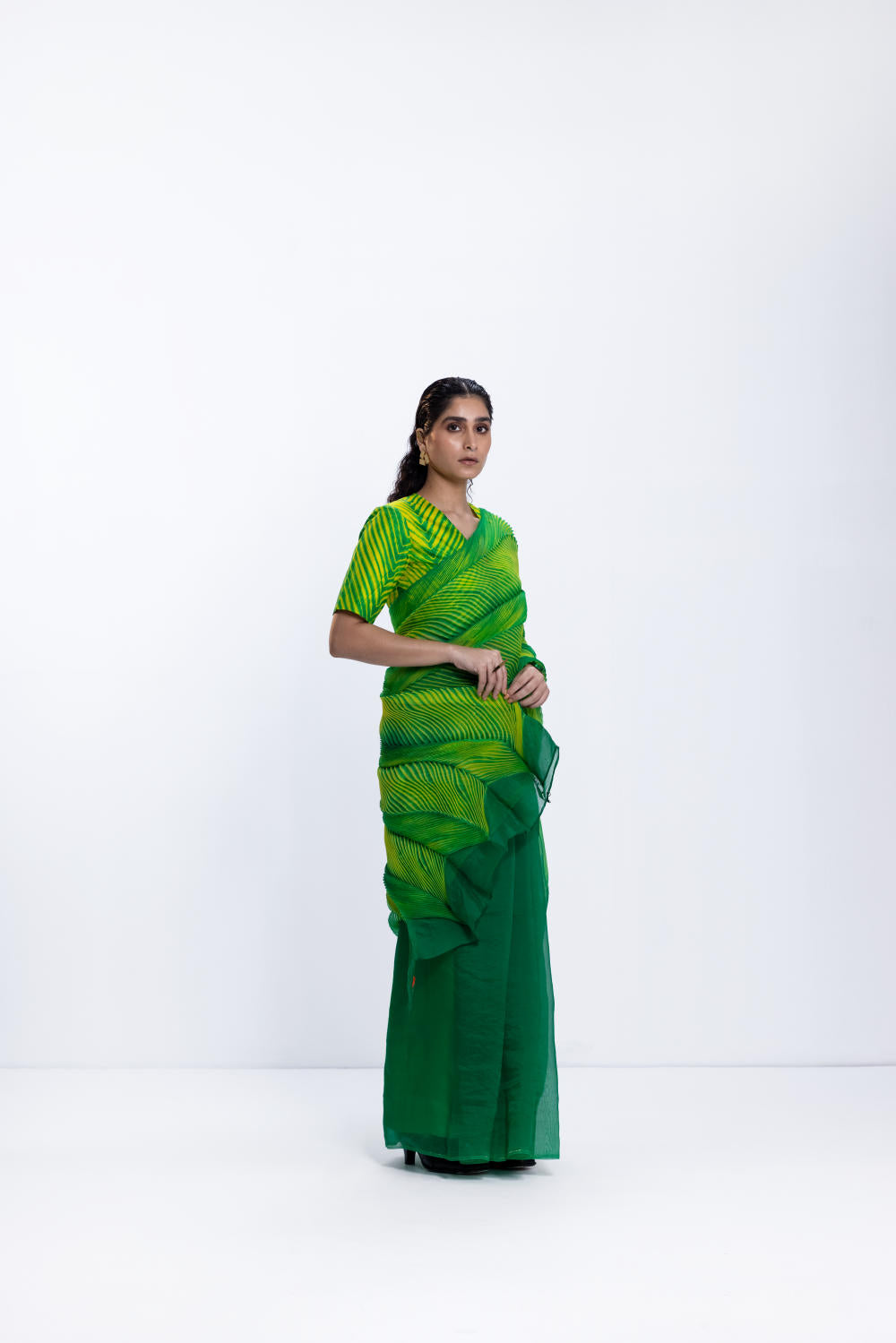 THE SEA SAREE - EMERALD