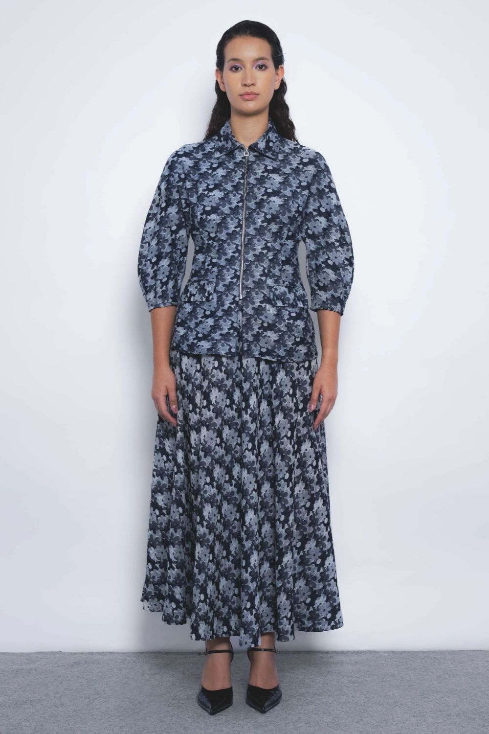 Sumiere Circular Skirt - Indigo