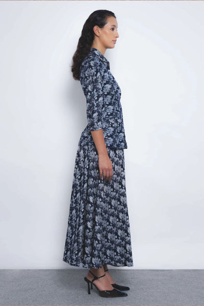 Sumiere Circular Skirt - Indigo