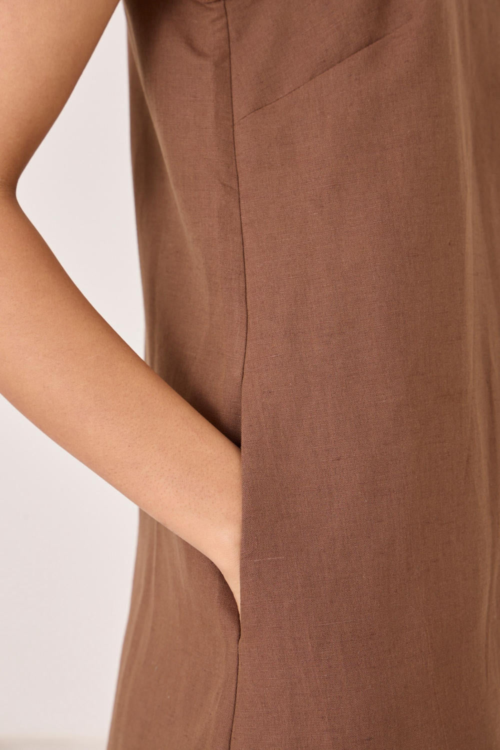 Supun Brown Panelled Dress