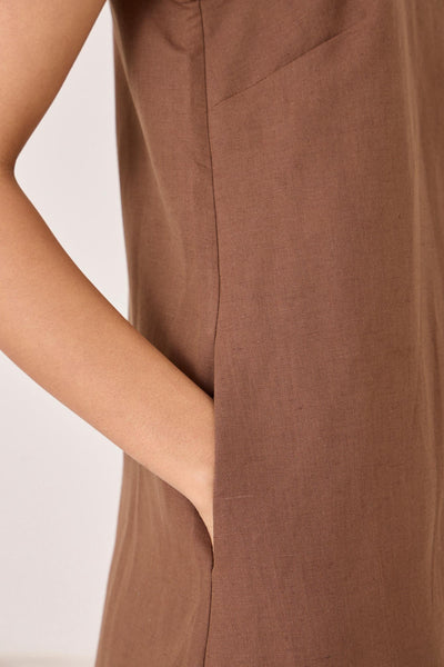 Supun Brown Panelled Dress