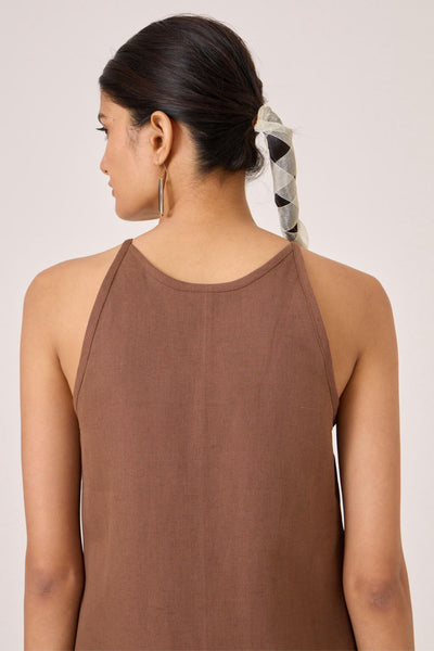 Supun Brown Panelled Dress