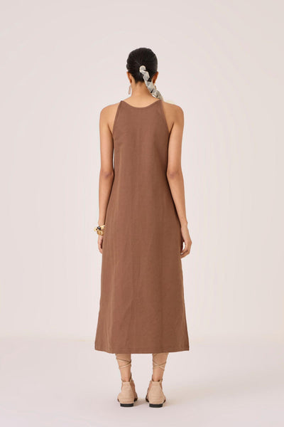 Supun Brown Panelled Dress