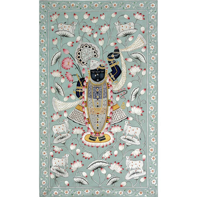 Shrinathji Pichwai Painting (Blue)