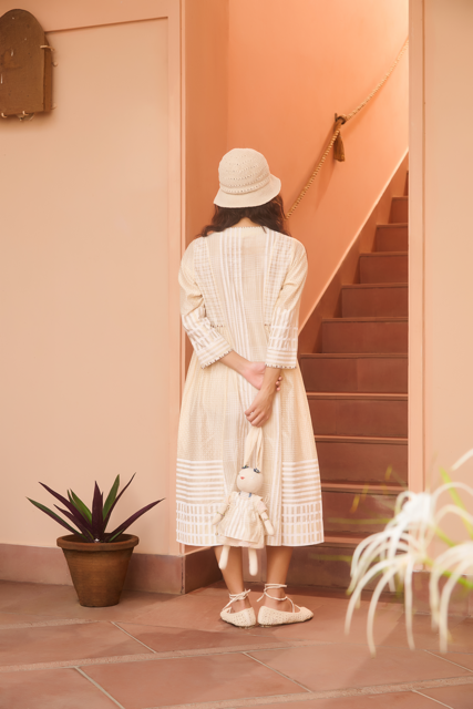 MAGGIE DRESS-IVORY