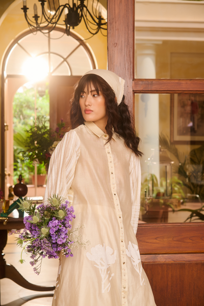 TABBY DRESS-IVORY