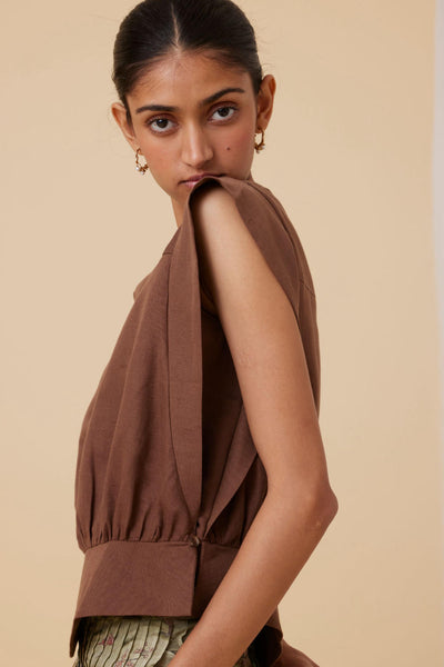 Tahira Brown Top