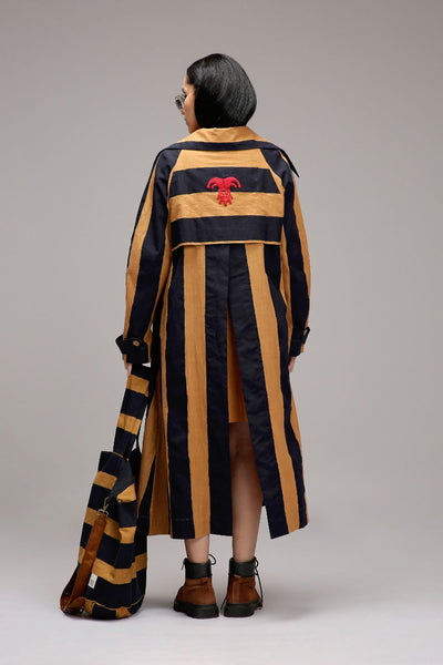 Tan-Brown Jacket & A-Line Shift Dress Set (2 PCS)