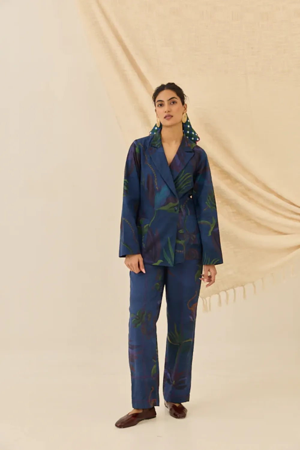 Tara Blazer Set With Corsage